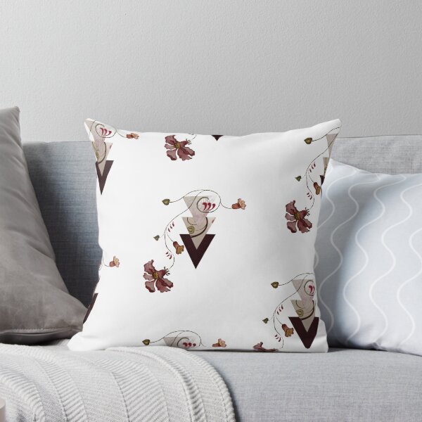 Item preview, Plum flower with triangular designs seamless pattern designed and sold by virtualedu.