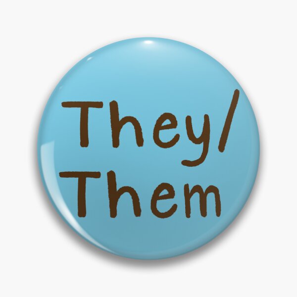 Item preview, Light Blue They/Them (Brown Text) designed and sold by Smoltsuki.