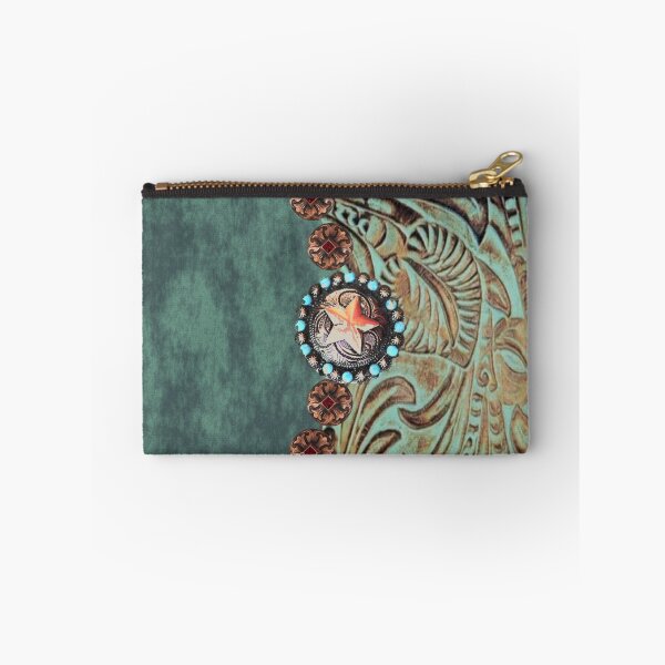 Item preview, Rustic cowboy cowgirl western country green teal  designed and sold by LEILA ART SPACE.