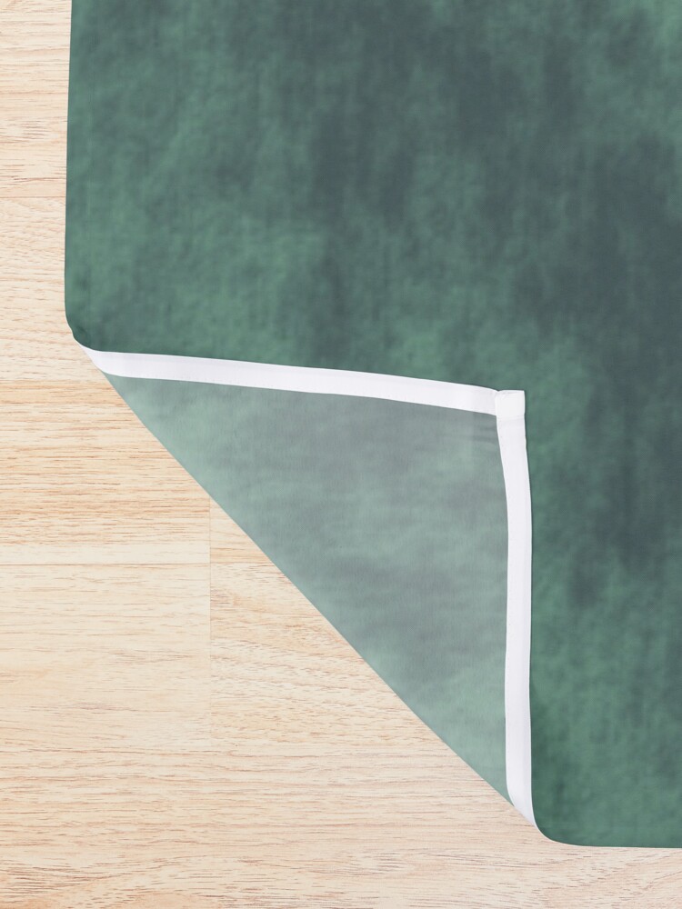 Alternate view of Rustic cowboy cowgirl western country green teal leather Shower Curtain