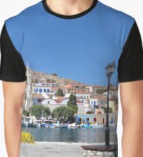 Halki Harbour Panorama Graphic T-Shirt