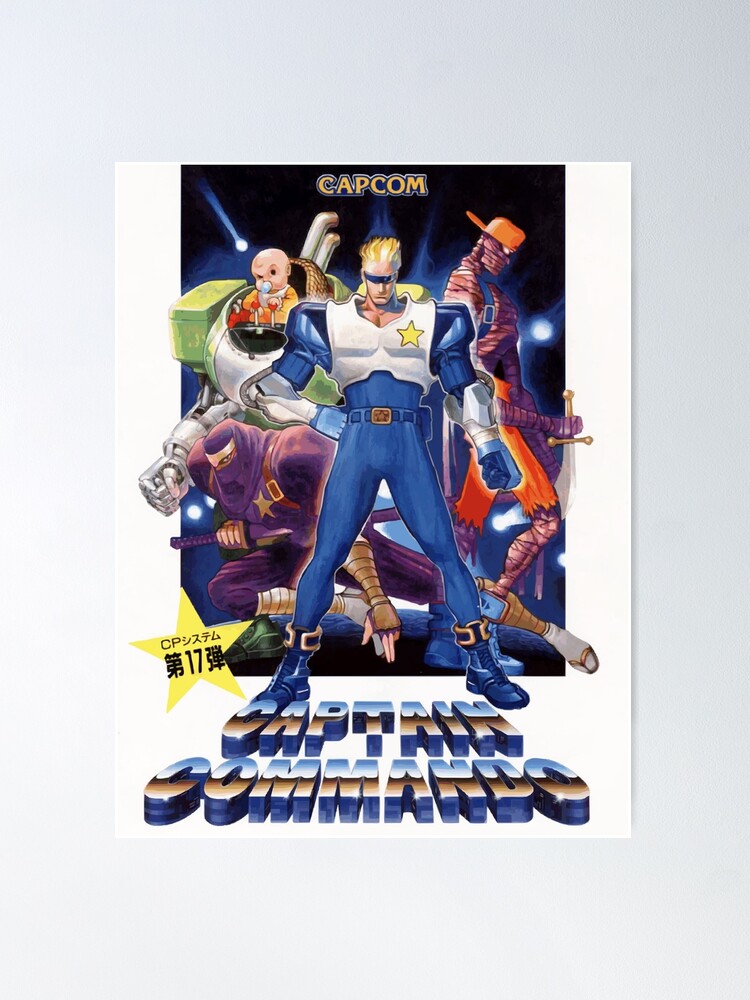 Captain Commando Arcade Game Flyer