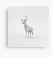 White Deer Sculpture Design Canvas Print