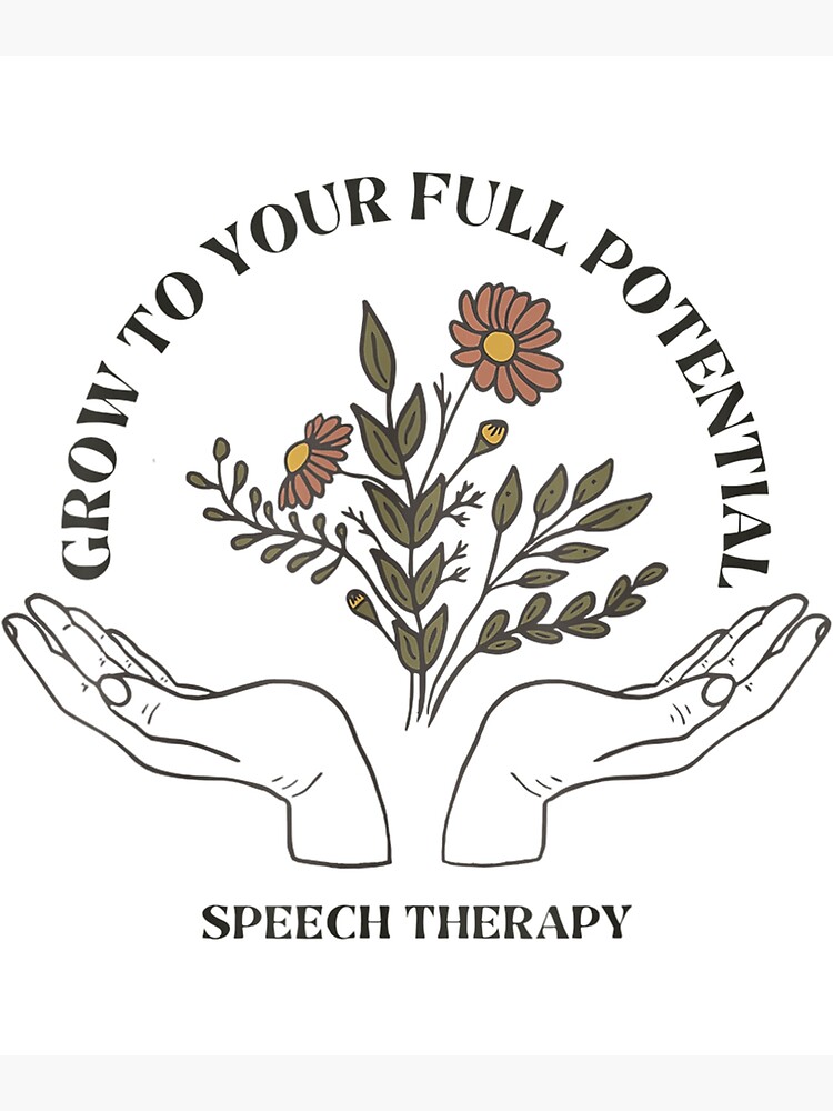 Disover Speech Therapist Gift Speech Therapy Funny SLP Speech Flower Premium Matte Vertical Poster