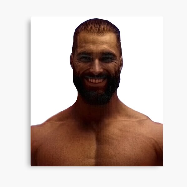 Giga Chad Meme Template ( Colorized )  Magnet for Sale by Pixel-Turtle