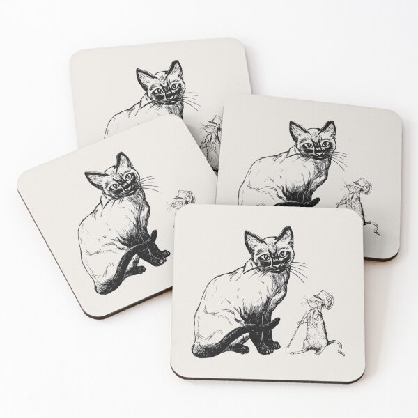 Item preview, Mouse With A Hat And A Cat designed and sold by TrulyEpoque.