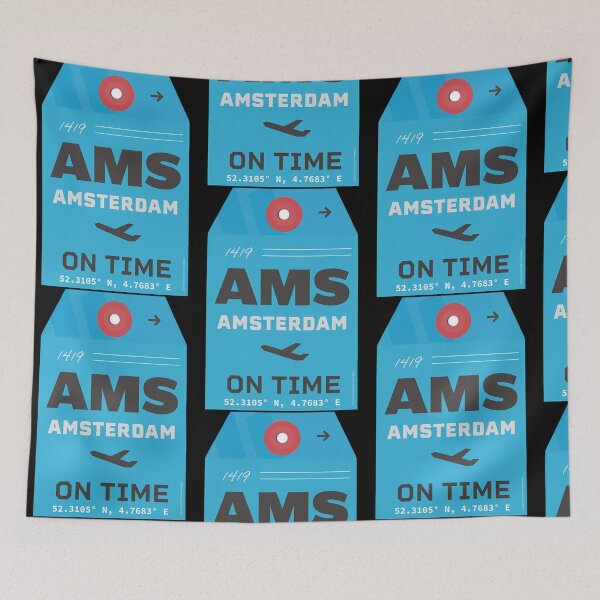 Item preview, AMS Amsterdam luggage tag style blue  designed and sold by TraceyTho92723.
