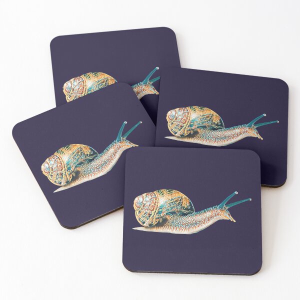 Item preview, Bronze Teal Funky Spotted Snail Art 3 designed and sold by Cawaiico.