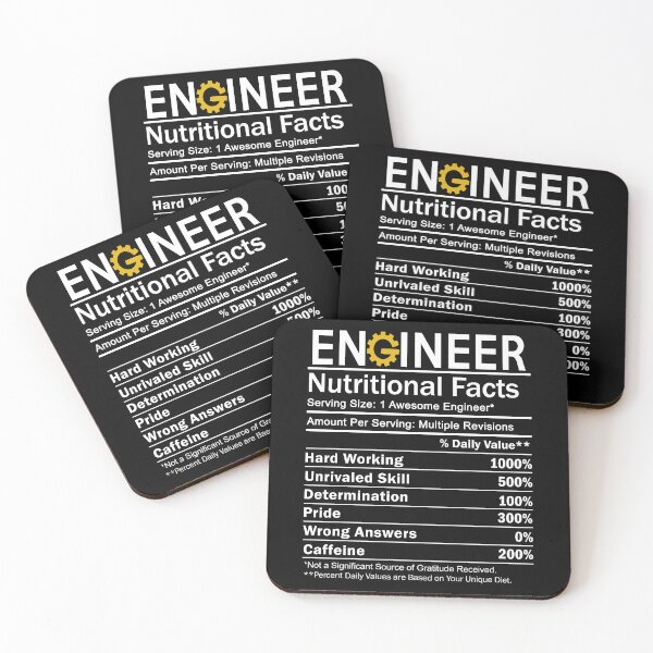 Item preview, Engineer Nutritional Facts designed and sold by SunsetGloww.