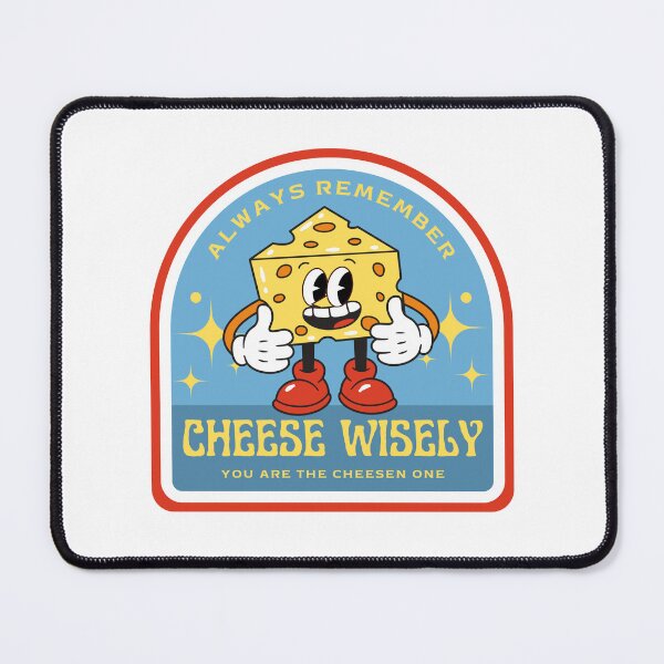 Item preview, Cheese Wisely Vintage Cartoon Cheese Man designed and sold by maikamess.