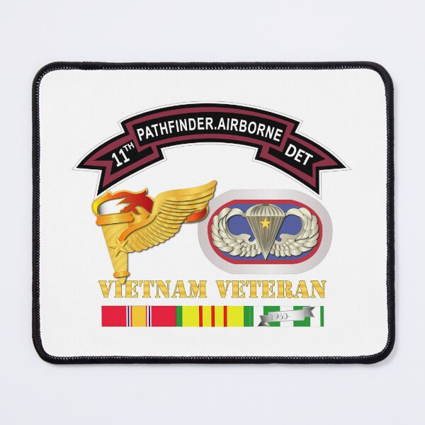 Item preview, Army -11th Pathfinder Det - VN Vet w Abn Badge Cbt Star PathFinder Badge designed and sold by Military Insignia Products.