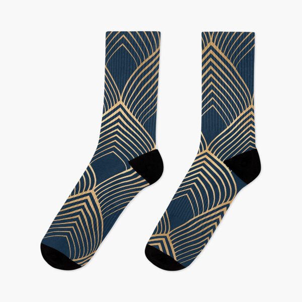 Item preview, Navy and Gold Geo Art Deco Pattern designed and sold by Blue-Banana.