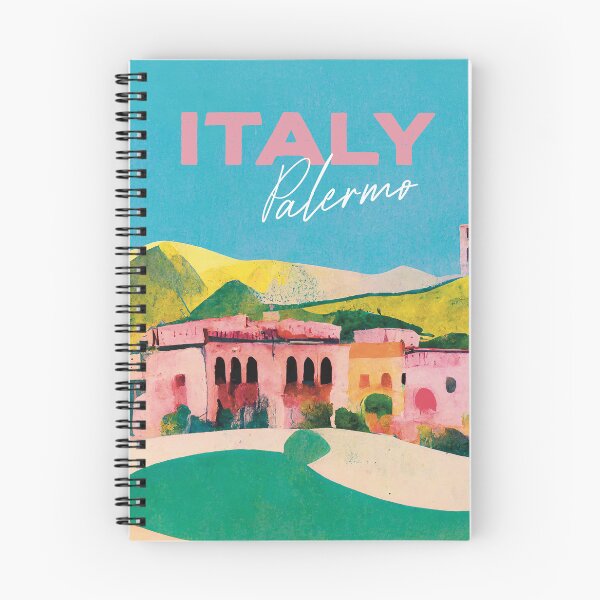 Item preview, Palermo View Colorful Old Travel Poster Italy Retro Wall Art designed and sold by betternotes.