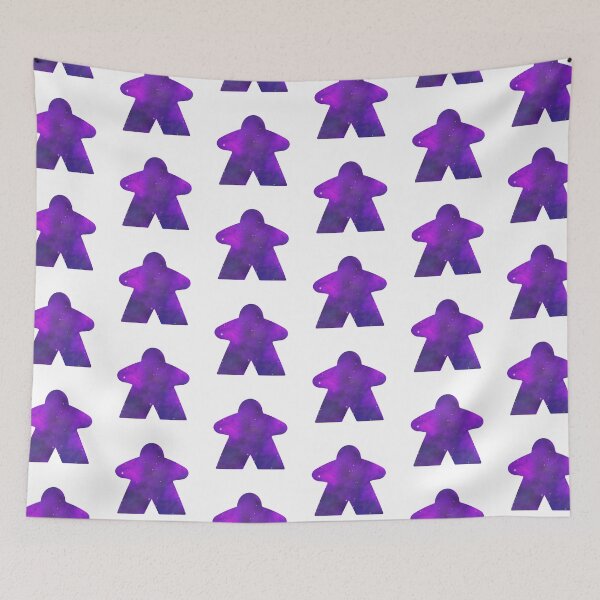 Item preview, Purple Galaxy Nebula Space Meeple | Board Game Fan designed and sold by Zab Butler Design.