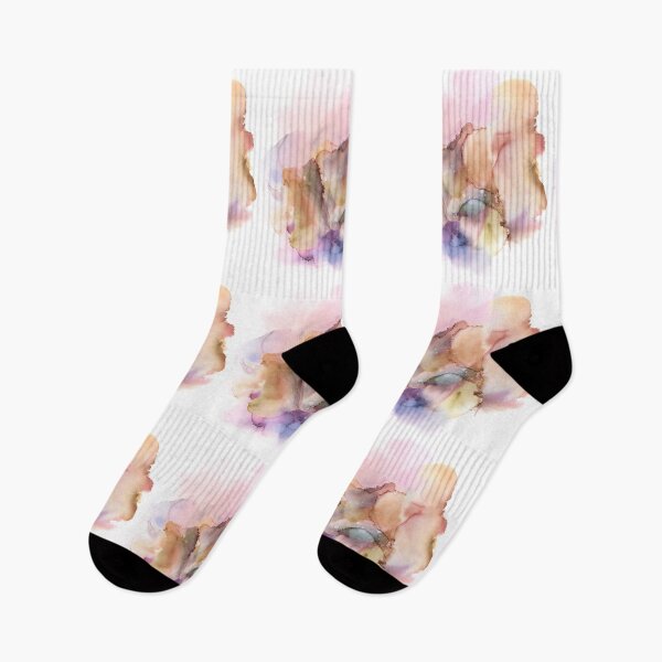 Item preview, Abstract watercolor pattern pink, purple, orange, gold, blue and brown designed and sold by HappyVibesAlert.