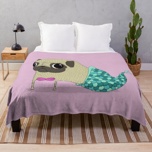 Item preview, Mermaid pug designed and sold by agrapedesign.