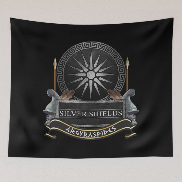 Item preview, Silver Shields Argyraspides - Elite Macedonian and Seleucid Warriors - Hellenic Warfare designed and sold by Agema Apparel.
