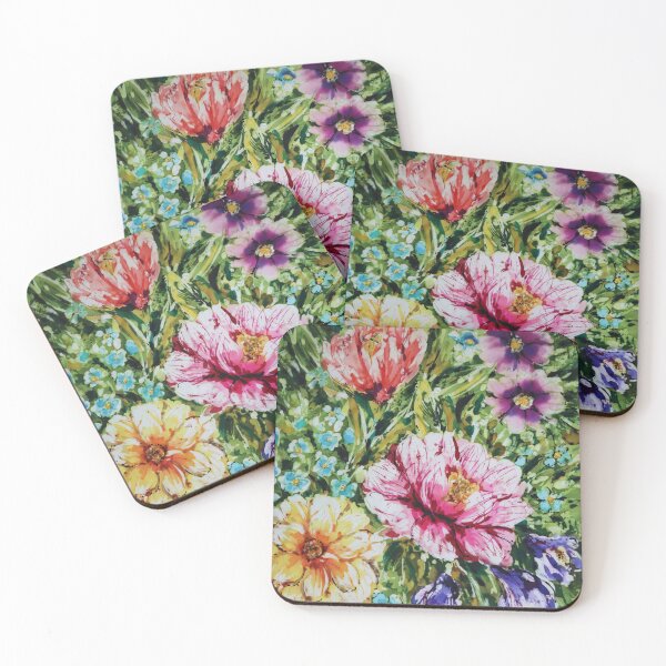 Aperçu de l'œuvre Batik floral expressif créée et vendue par Leslie Rogers Todder.