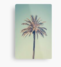 Retro palm tree Metal Print