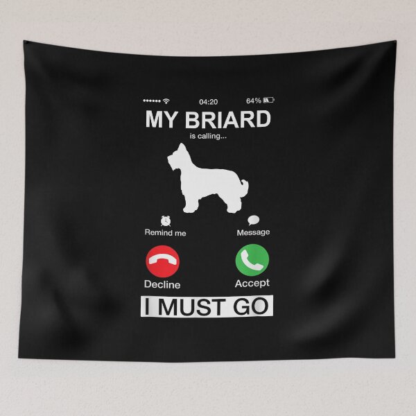 Item preview, My Briard Is Calling, Funny Phone Screen Animals Puppy, Briard Dog Lover's, Niche Mom Dad Owner Christmas Gift designed and sold by xlnv.