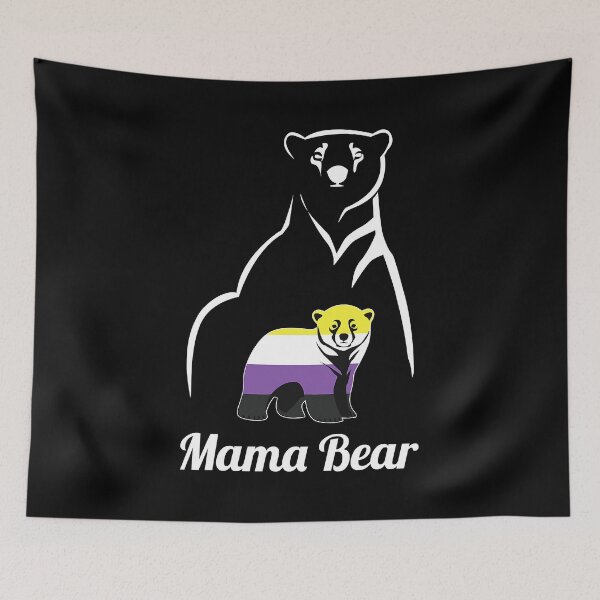 Item preview, LGBTQ Non Binary Mama Bear LGBT Non Binary Pride Enby designed and sold by GardNewerd.