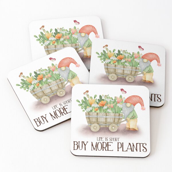 Item preview, Life Is Short Buy More Plants Adorable Gnome Gardening Design designed and sold by ThisIsMugLife.