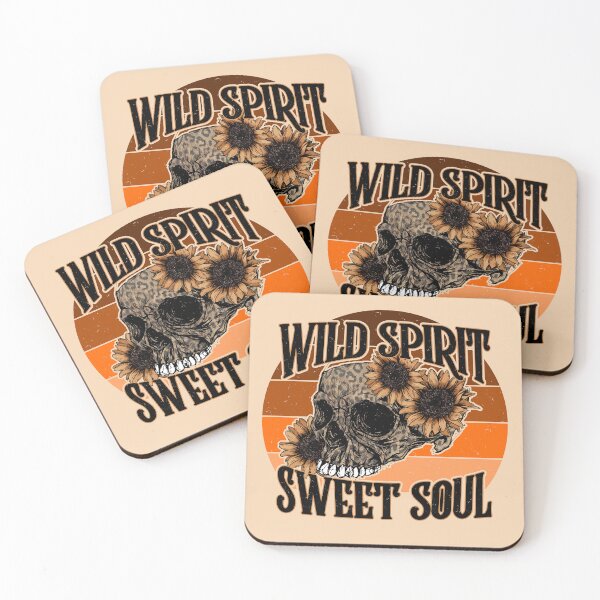 Item preview, Wild Spirit Sweet Soul Skull Distressed Sunset designed and sold by MindfulMeta.