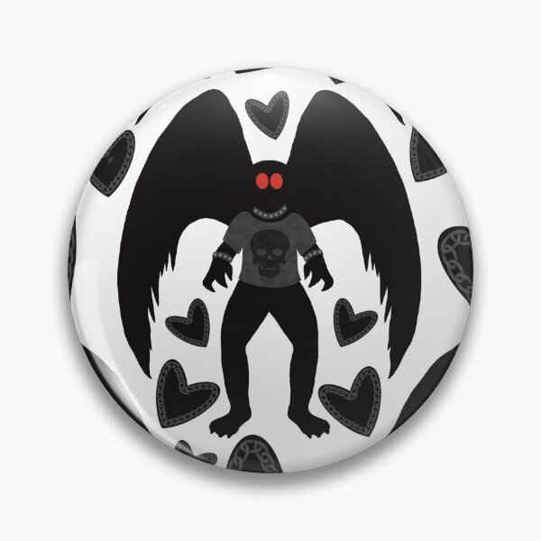 Emo Mothman WV Cryptid Pin