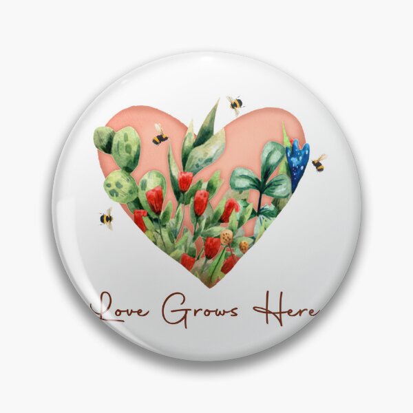 Item preview, Love Grows Here Cute Flower Heart Design designed and sold by ThisIsMugLife.