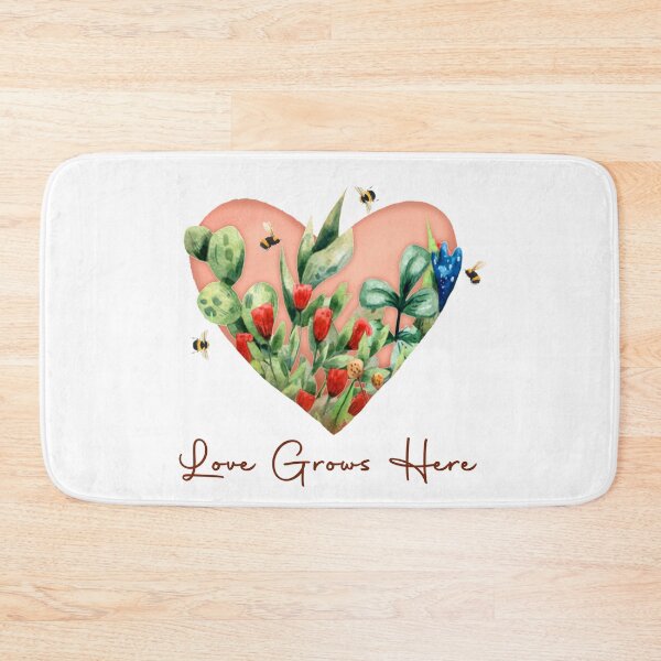 Item preview, Love Grows Here Cute Flower Heart Design designed and sold by ThisIsMugLife.