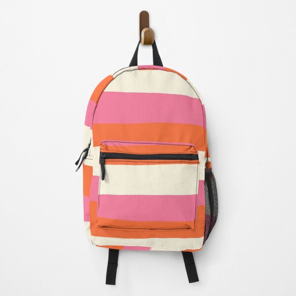 Item preview, Uneven Stripes - Pink, Orange and Cream  designed and sold by LAEC-Shop.