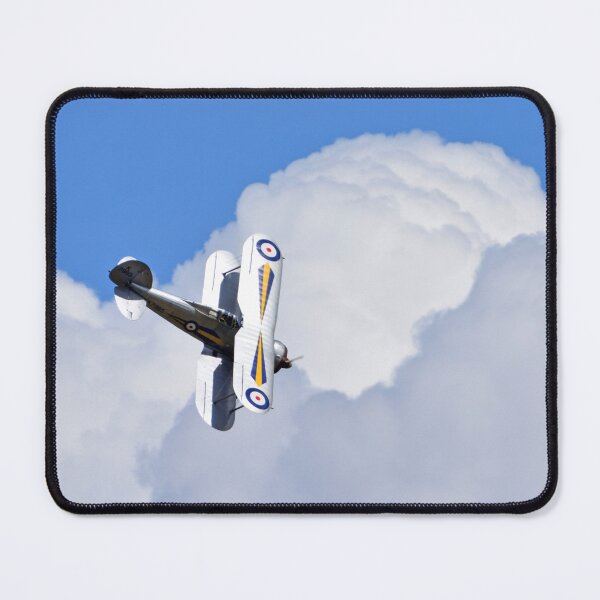 Item preview, Gloster Gladiator aircraft in flight with cloud and blue sky background designed and sold by Umdash919.