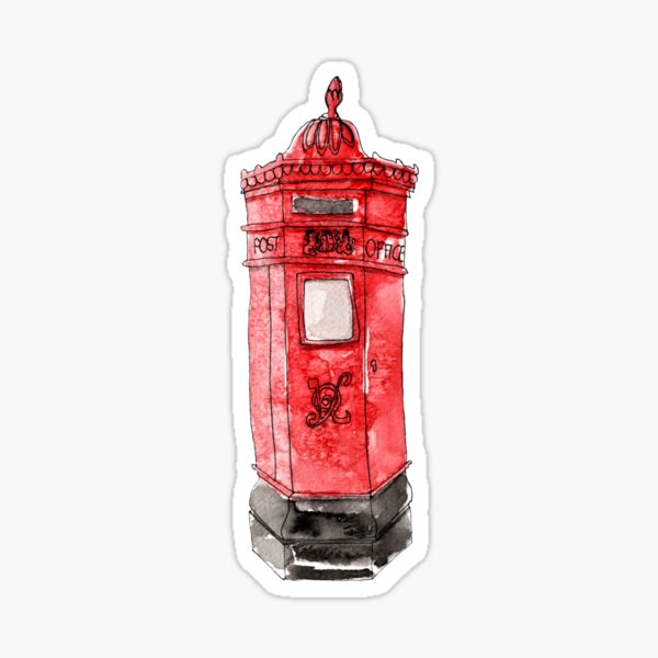 Item preview, U.K. Post Box - Red - Watercolour  designed and sold by rosieredbox.