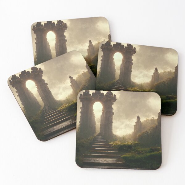 Item preview, Elven Castle At Golden Hour designed and sold by FantasyAI.