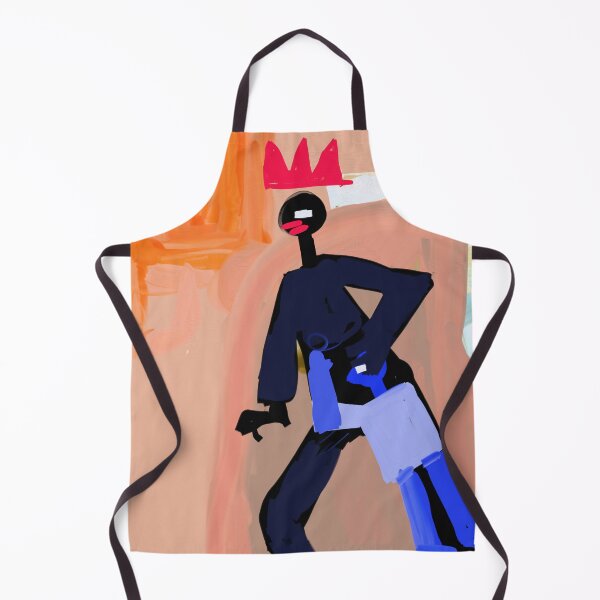 Item preview, Weird Person silhouette with one eye and a small person hugging him at the level of the pelvis expressionism painting designed and sold by KARTICK DUTTA.