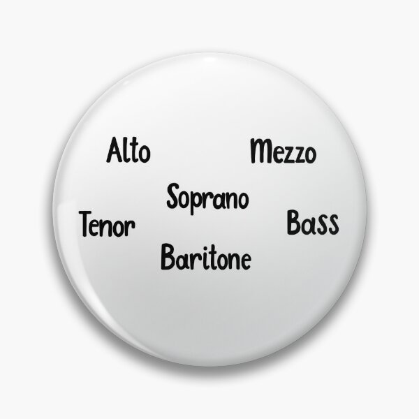 Item preview, Voice Types Design (soprano, mezzo, alto, tenor, baritone, bass) designed and sold by MagicallyStagey.