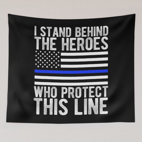 Item preview, Thin Blue Line Flag - Police Hero Law Enforcement Support designed and sold by devoteddoubt112.
