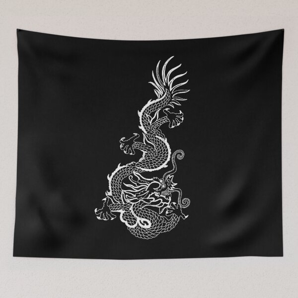 Item preview, Traditional Korean Dragon Line Drawing designed and sold by Happy Puppy Print On Demand.