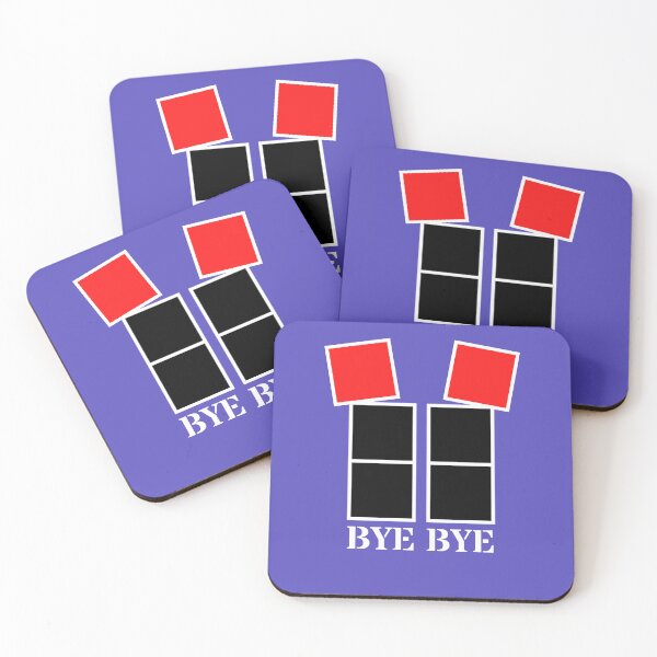 Item preview, Bye bye - Black and red blocks designed and sold by RainbowWordLand.