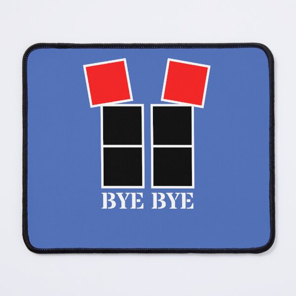 Item preview, Bye bye - Black and red blocks designed and sold by RainbowWordLand.