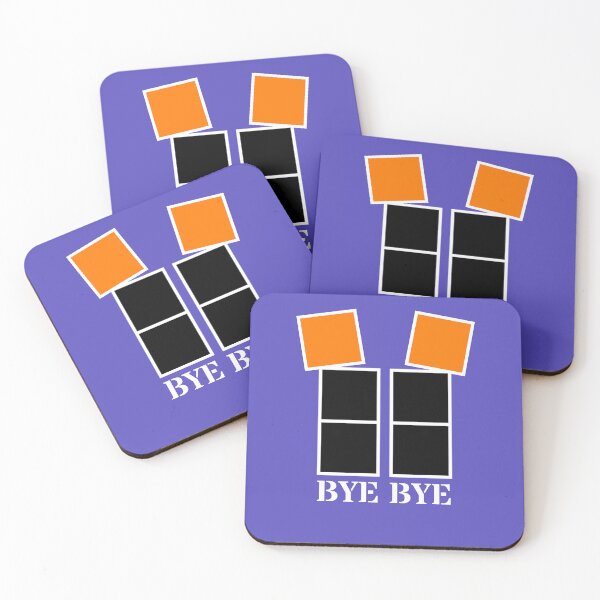 Item preview, Bye bye - Black and orange blocks designed and sold by RainbowWordLand.
