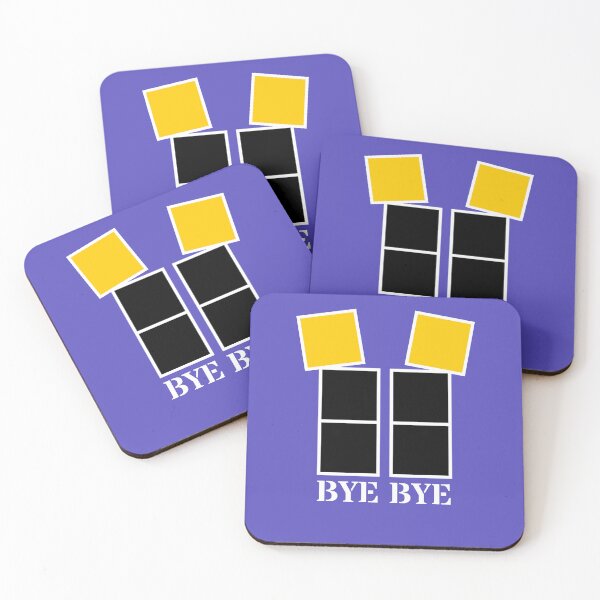 Item preview, Bye bye - Black and yellow blocks designed and sold by RainbowWordLand.