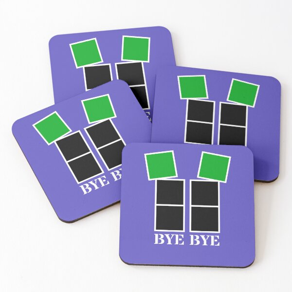 Item preview, Bye bye - Black and green blocks designed and sold by RainbowWordLand.