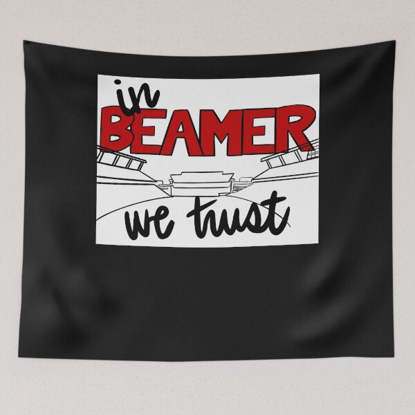 Item preview, In Beamer We Trust with stadium Sticker designed and sold by Lemed36tea.