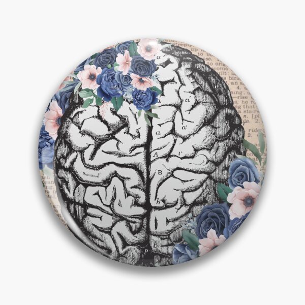 Item preview, Vintage Medical Floral Brain Art designed and sold by Preslava Genova.