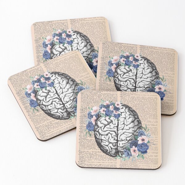 Item preview, Vintage Medical Floral Brain Art designed and sold by Preslava Genova.