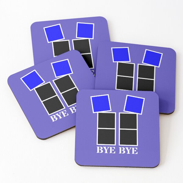 Item preview, Bye bye - Black and blue blocks designed and sold by RainbowWordLand.