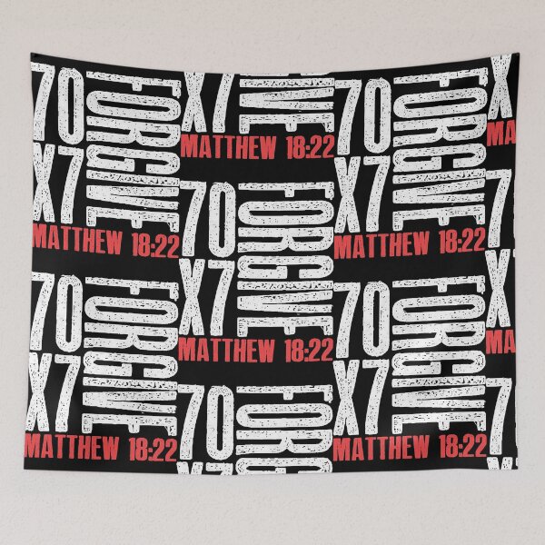Item preview, Forgive 70 x 7 Times Seventy Times Seven Jesus Matthew 1822  designed and sold by ShirleyMa14578.