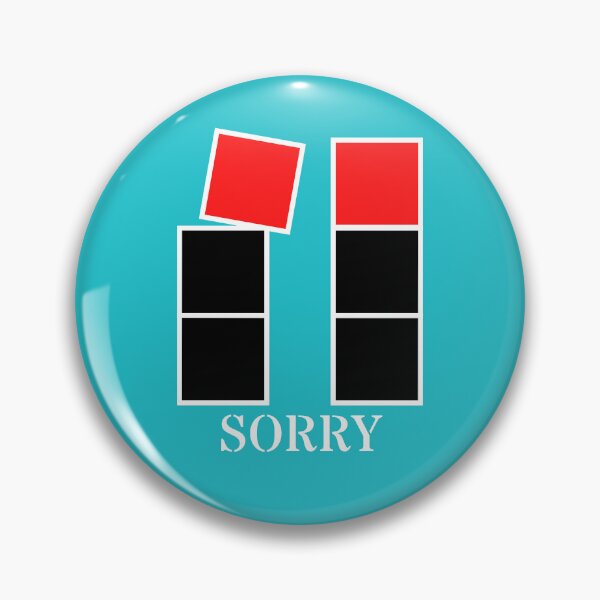 Item preview, Sorry - Black and red blocks designed and sold by RainbowWordLand.