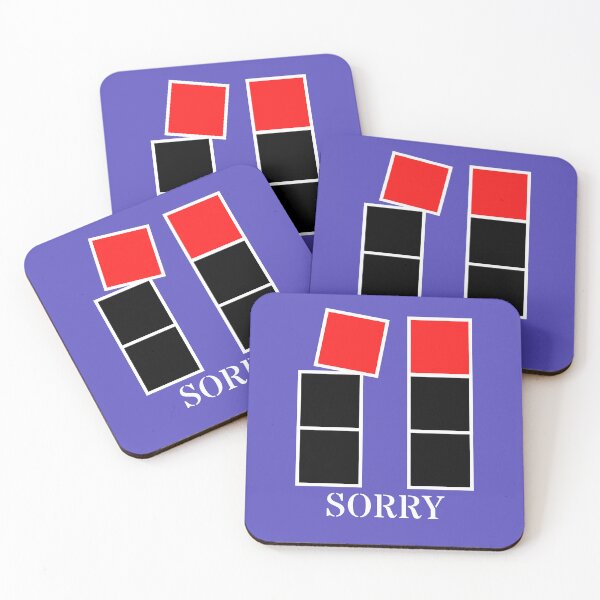 Item preview, Sorry - Black and red blocks designed and sold by RainbowWordLand.